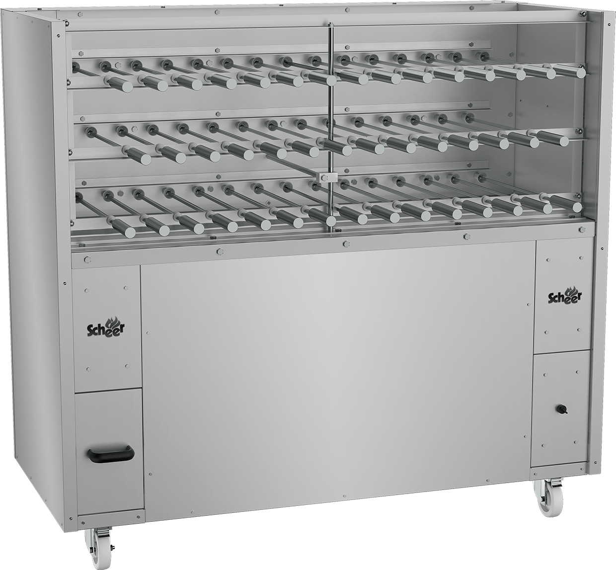 Scheer Charcoal Super 300 Charcoal Rotisserie with 35 Skewers - CS300