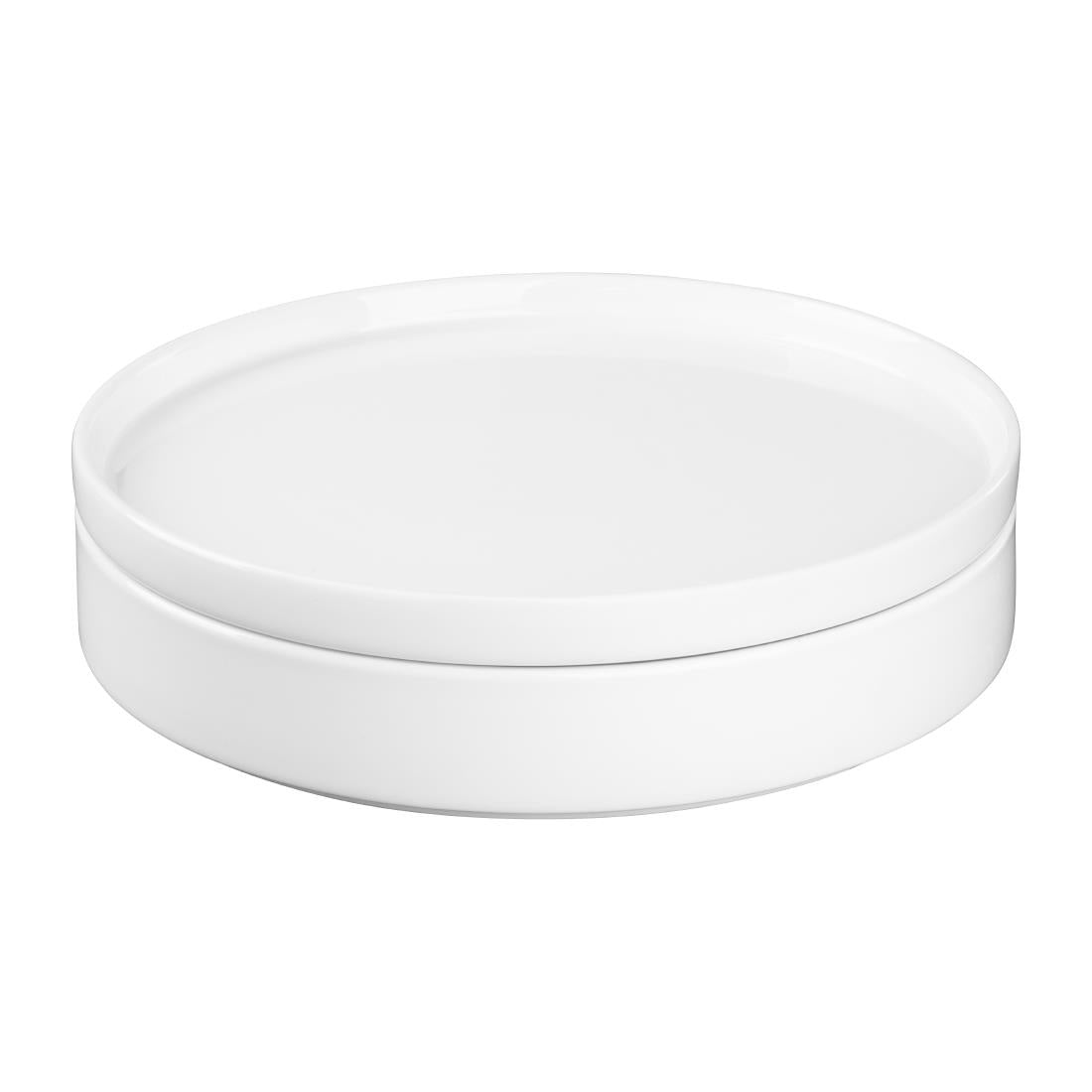 Olympia Whiteware Flat Round Plate 268mm (4 Pack) - FW814