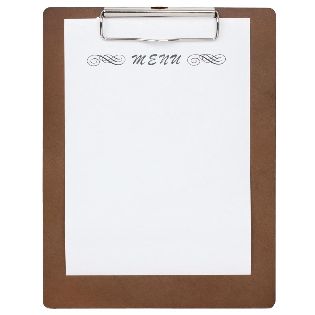 Olympia Wooden Menu Presentation Clipboard A5 - CL175