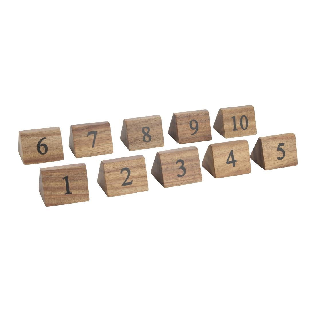 Olympia Acacia Table Number Signs Numbers 1-10 - CL392