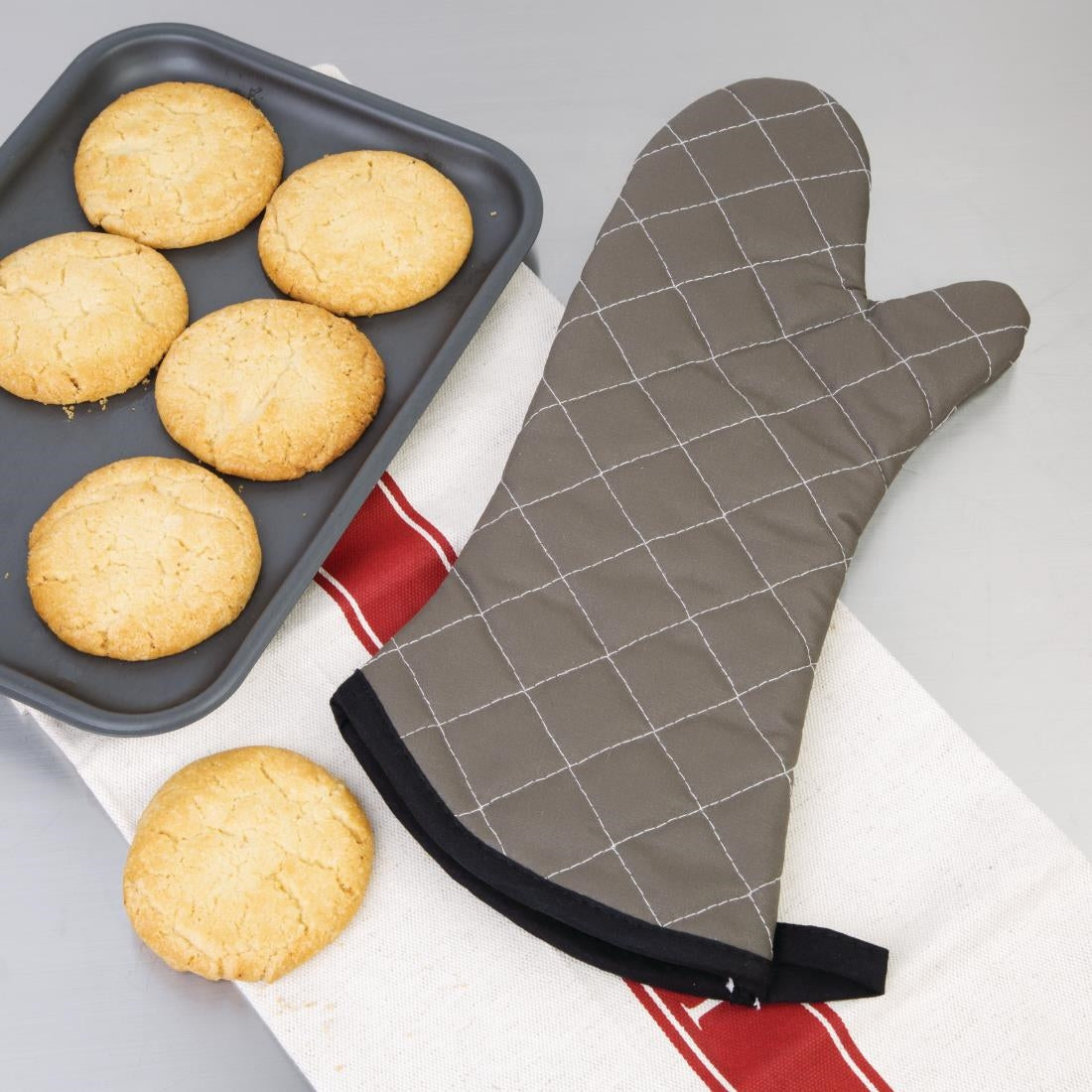 Vogue Flame Retardant Tan Oven Mitt 430mm - CL583
