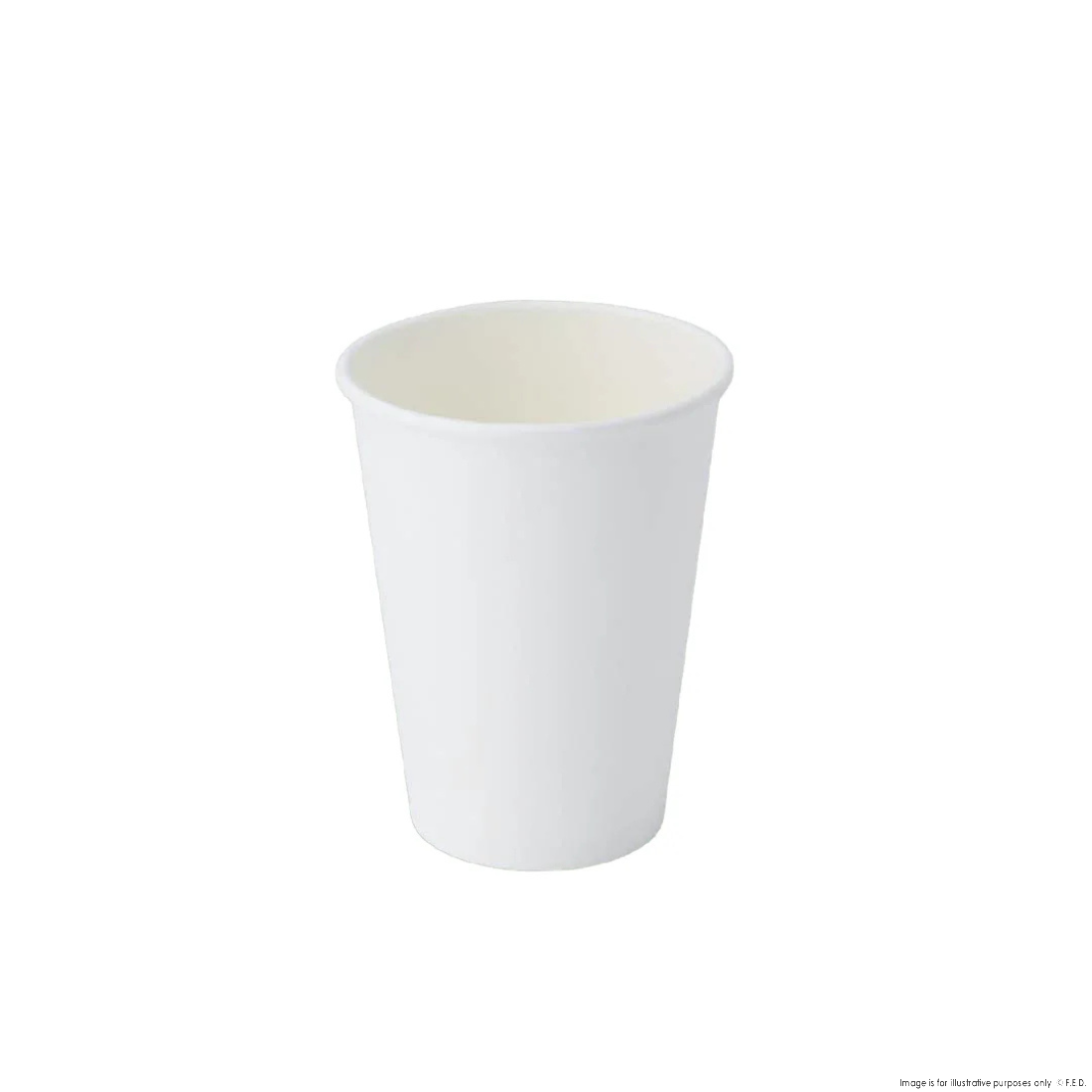 PakMax White 8oz 90mm Single Layer Hot Paper Cup - SLHPC-90-8W