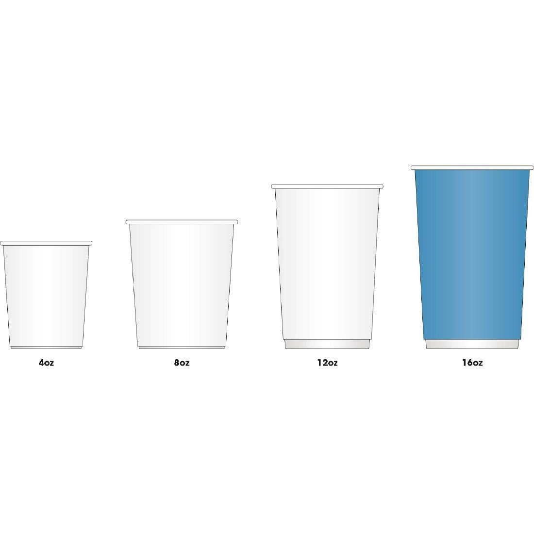 Fiesta Recyclable Takeaway Coffee Cups Ripple Wall Kraft Black 450ml (Pack of 25) - CM542