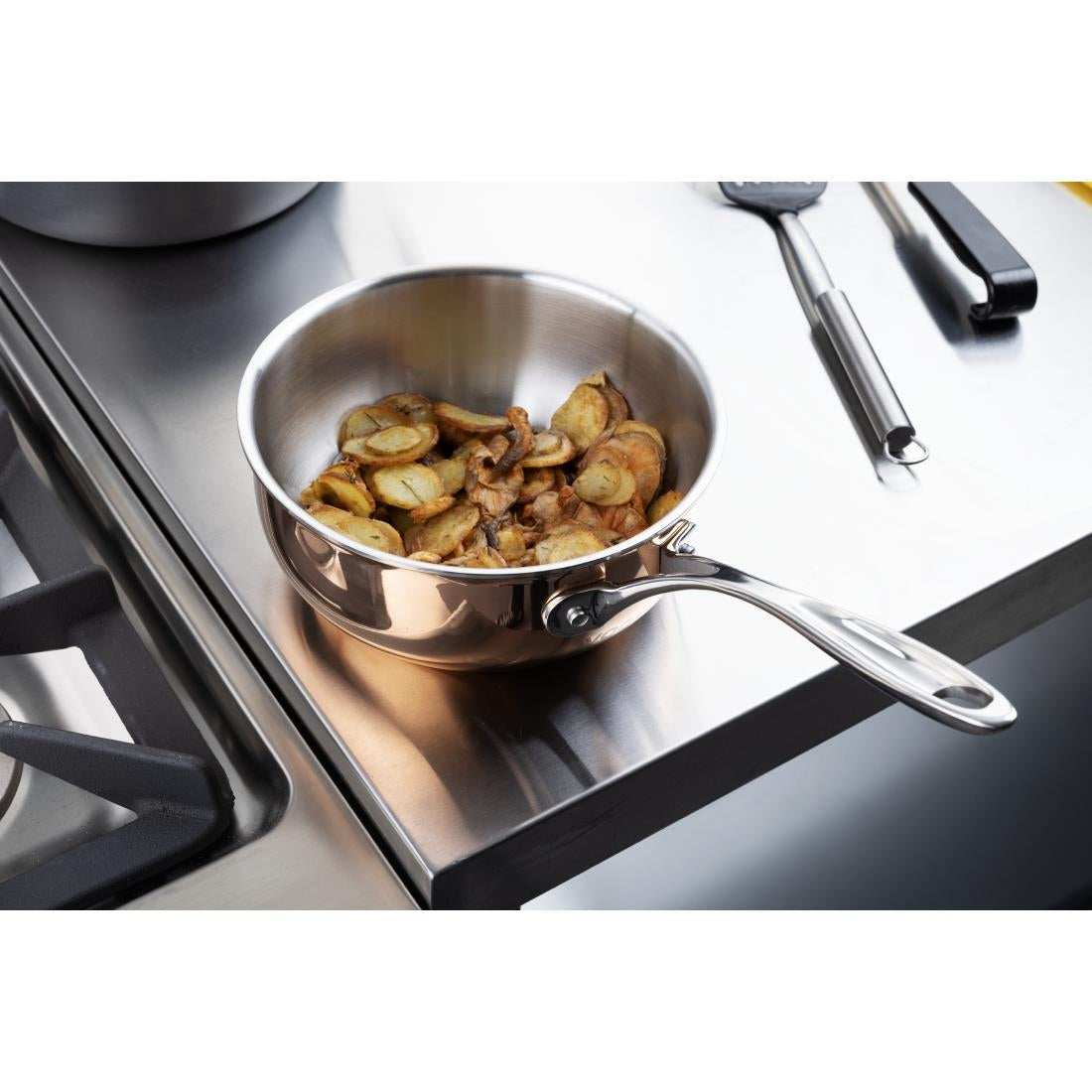 Vogue Copper Tri-Wall Flared Sauté Pan 200mm - CM677