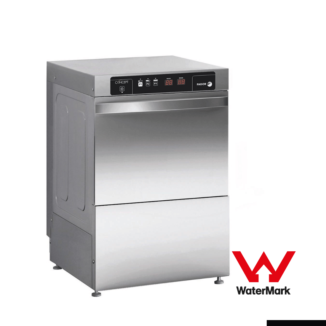 2NDs: Fagor EVO-CONCEPT glass washer with drain pump and detergent & rinse dispenser cold rinse - CO-402BDD-NSW2092