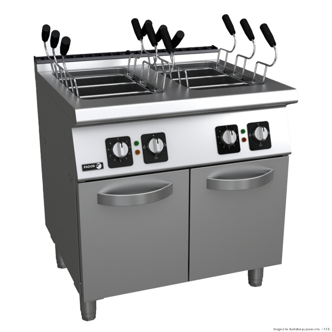 Fagor Kore 700 Series CP-E7 Electric Pasta Cooker with Basket - 2-6 Baskets