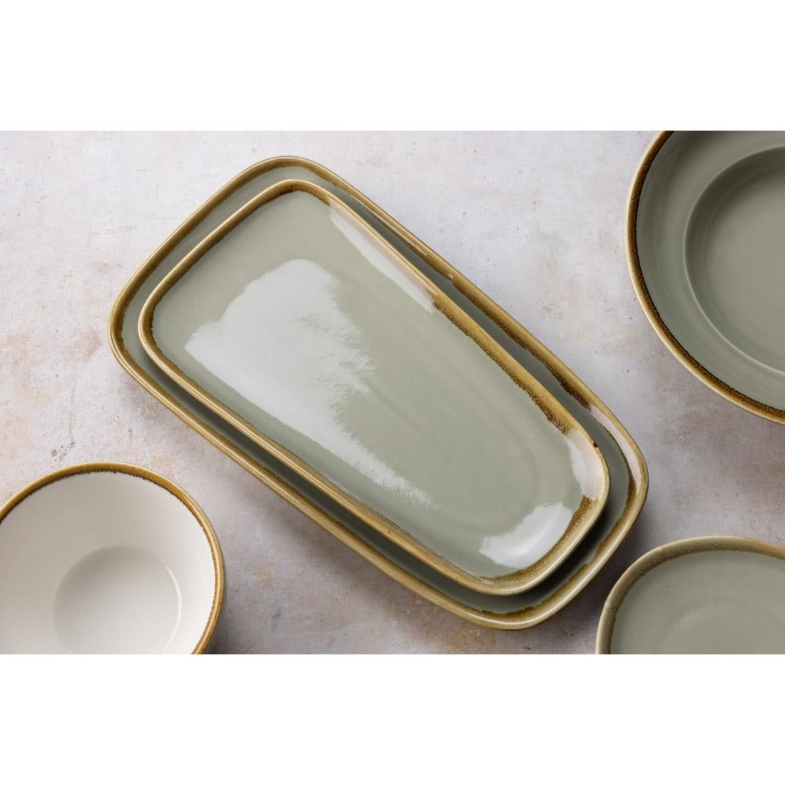 Olympia Kiln Large Platter Moss 335mm - CP955