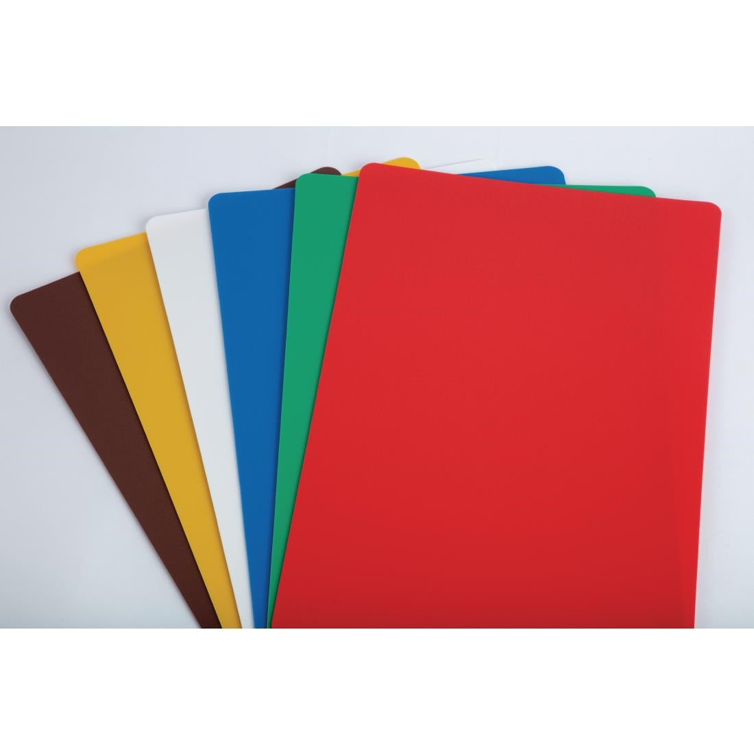 Hygiplas Pack of 6 Colour Coded Chopping Mat Set - 300x450mm - CP520