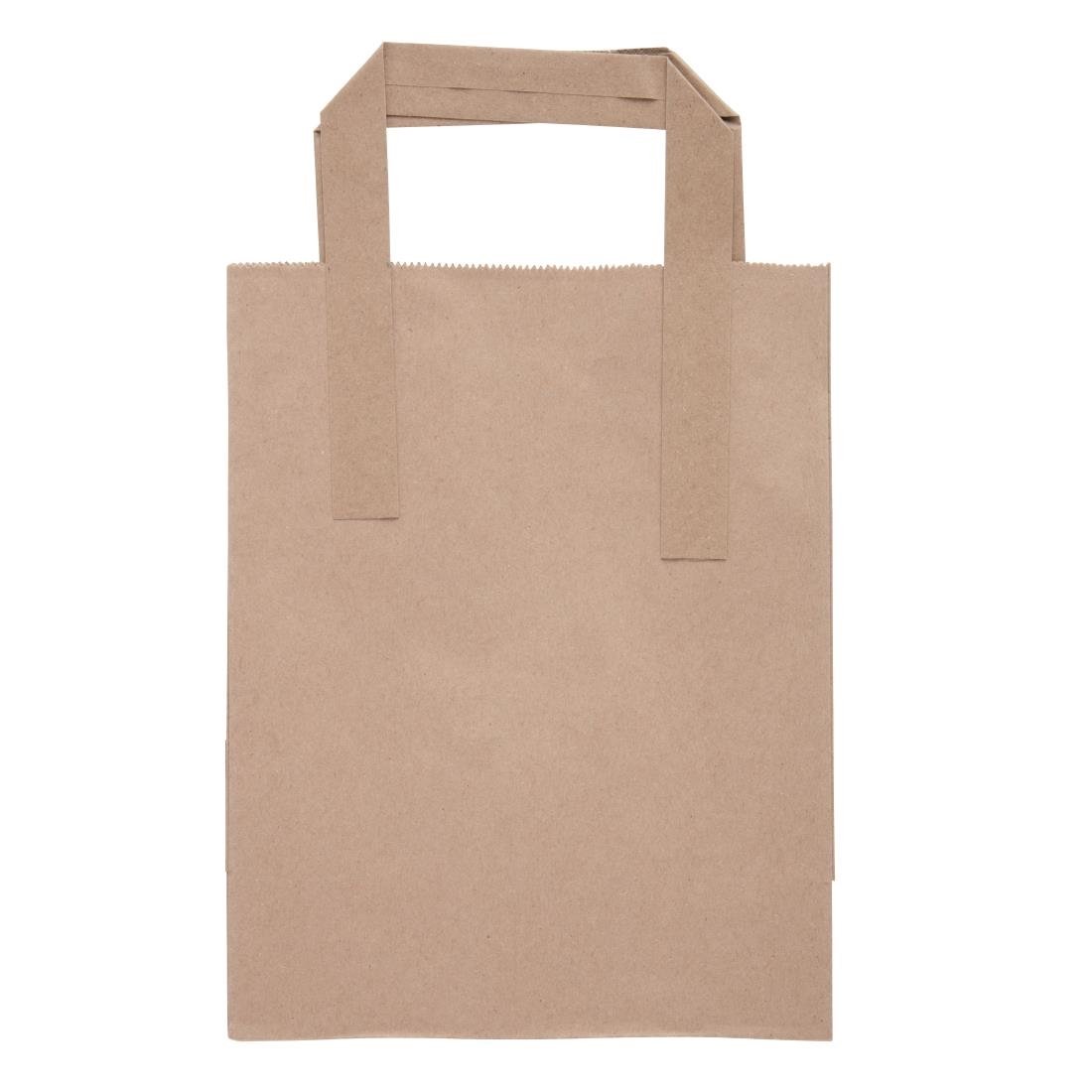 Fiesta Compostable Recycled Brown Paper Carrier Bags Small (Pack of 250) - CS351