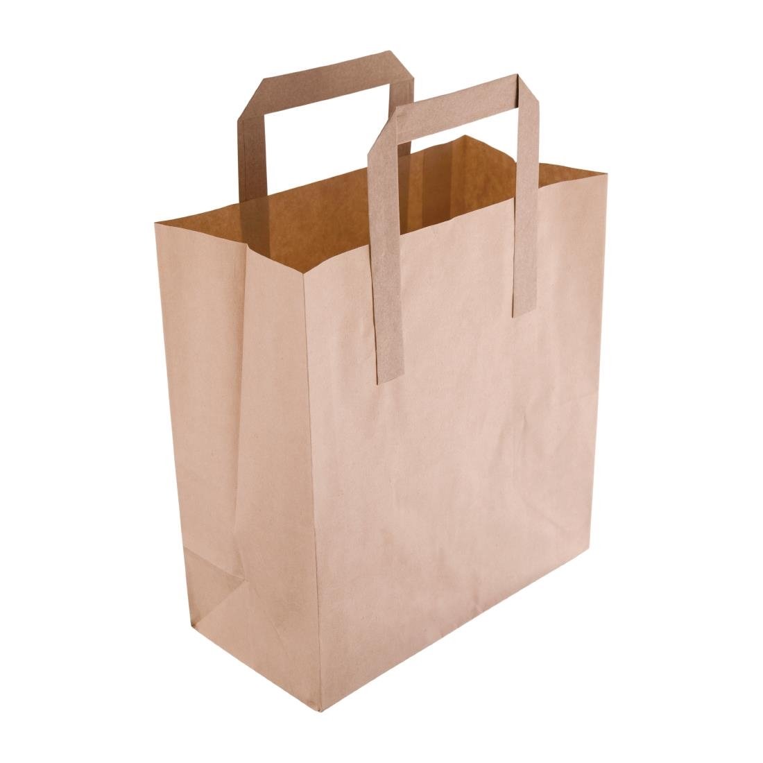Fiesta Compostable Recycled Brown Paper Carrier Bags Small (Pack of 250) - CS351