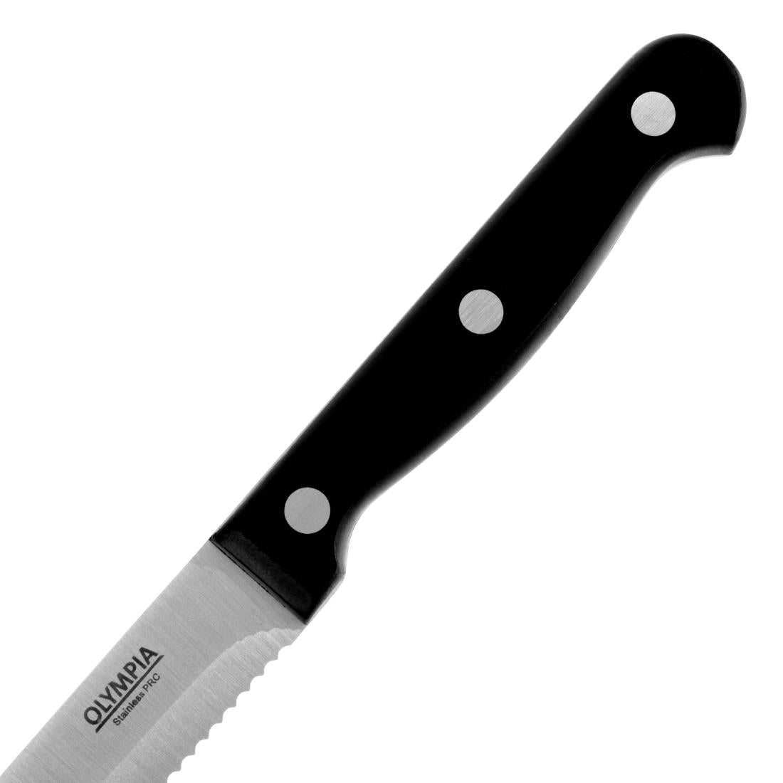 Special Offer Olympia Rounded Steak Knives Black (60 Pack) - HU764
