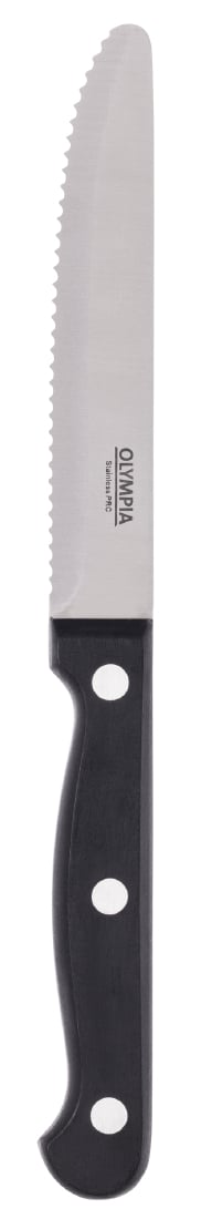 Olympia Rounded Steak Knives Black (12 Pack) - CS716