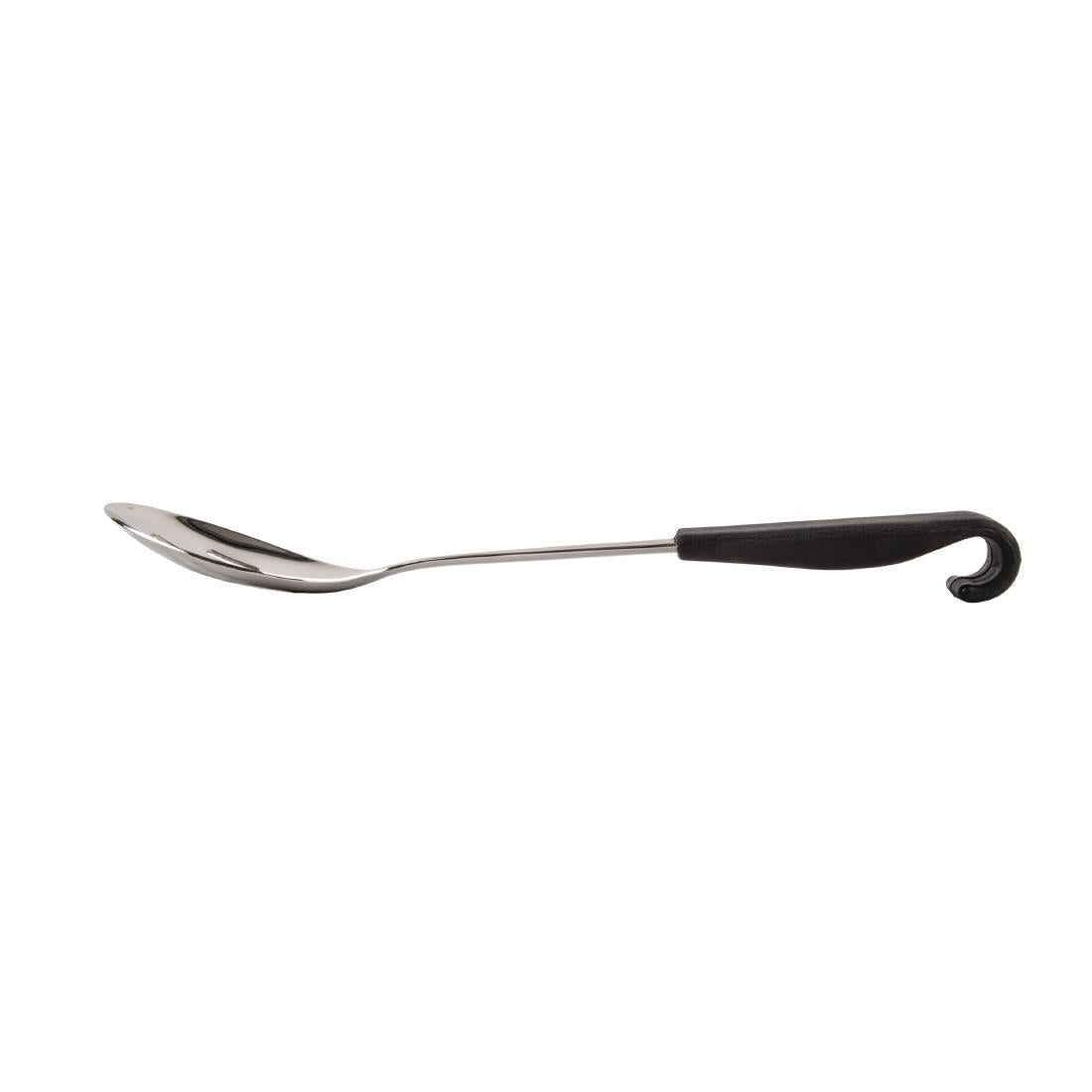 Vogue Slotted Serving Spoon Black Handle 340mm - CS911