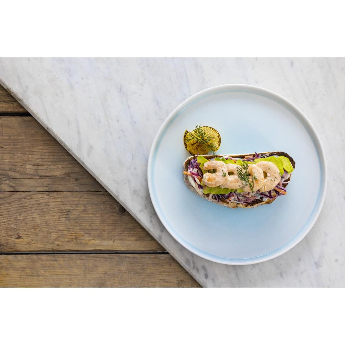 Olympia Fondant Plate Aqua - 270mm (4 Pack) - CU176