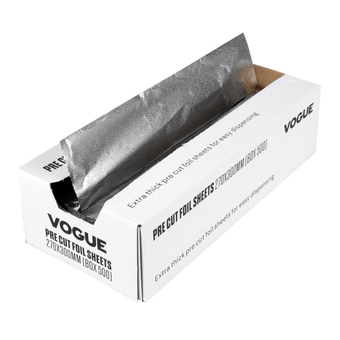 Vogue Aluminium Foil Sheets 270x300mm (Pack of 500) - CU259