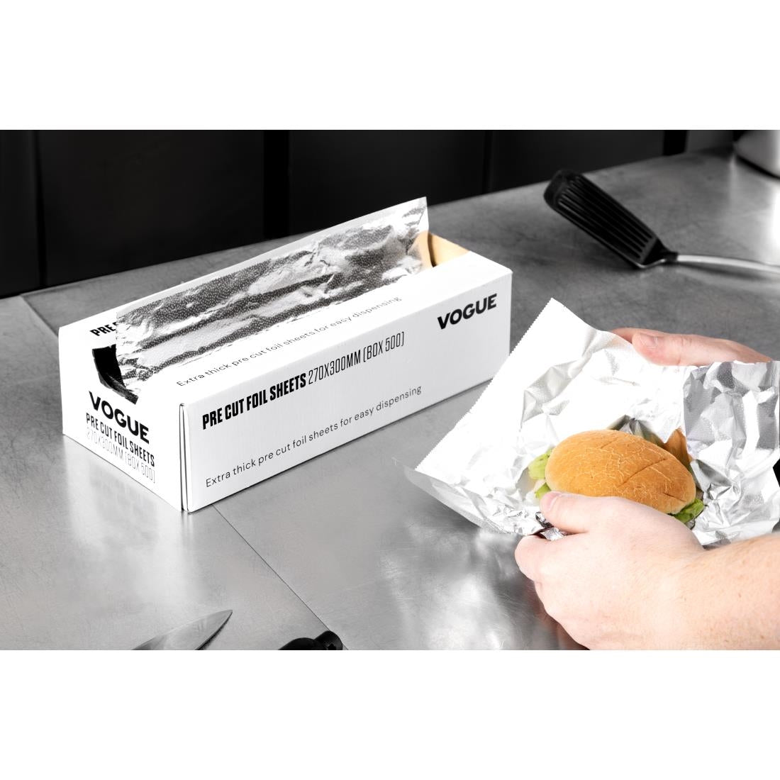 Vogue Aluminium Foil Sheets 270x300mm (Pack of 500) - CU259