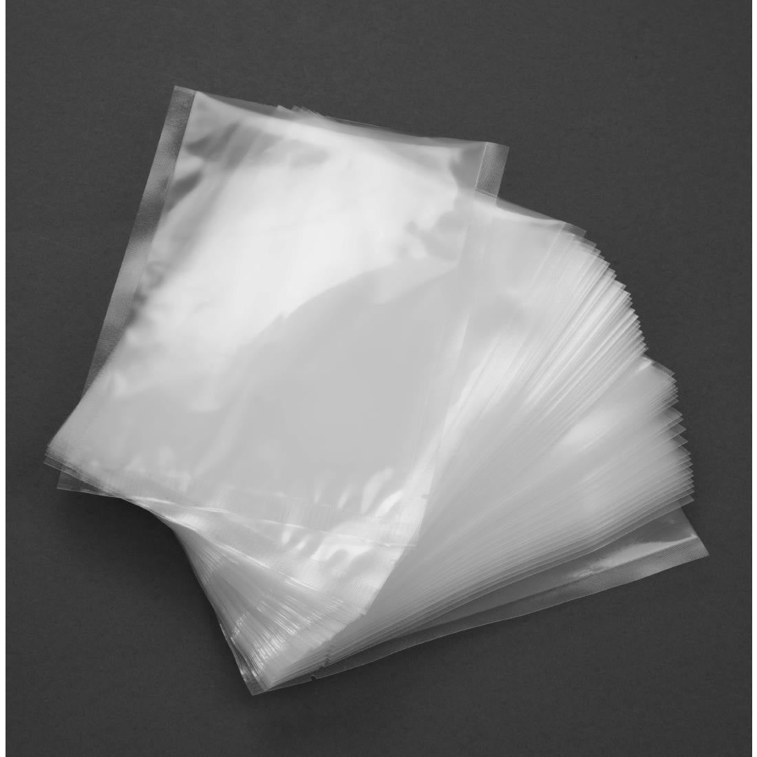 Vogue Clear Bags for Sealer/Chamber Vac Pack use - 150x200mm (Pack 100) - CU383