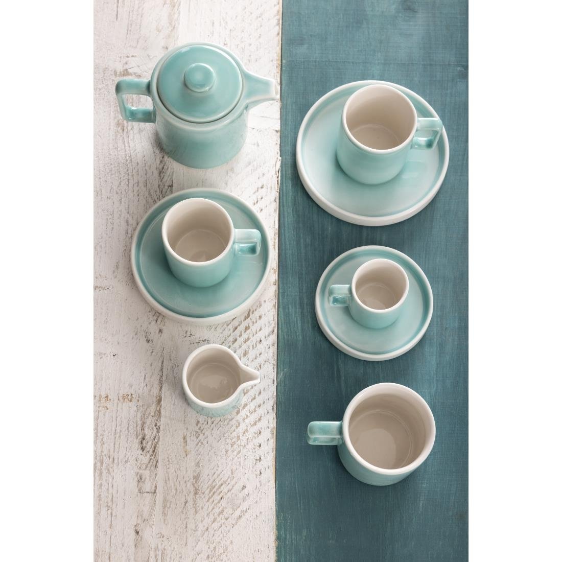 Olympia Fondant Saucers Mint 155mm for CU444 (6 Pack) - CU445