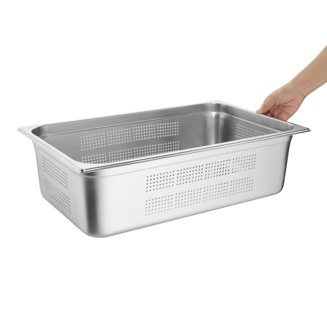 Vogue Heavy Duty St/St Perforated GN - 1/1 150mm - CU519
