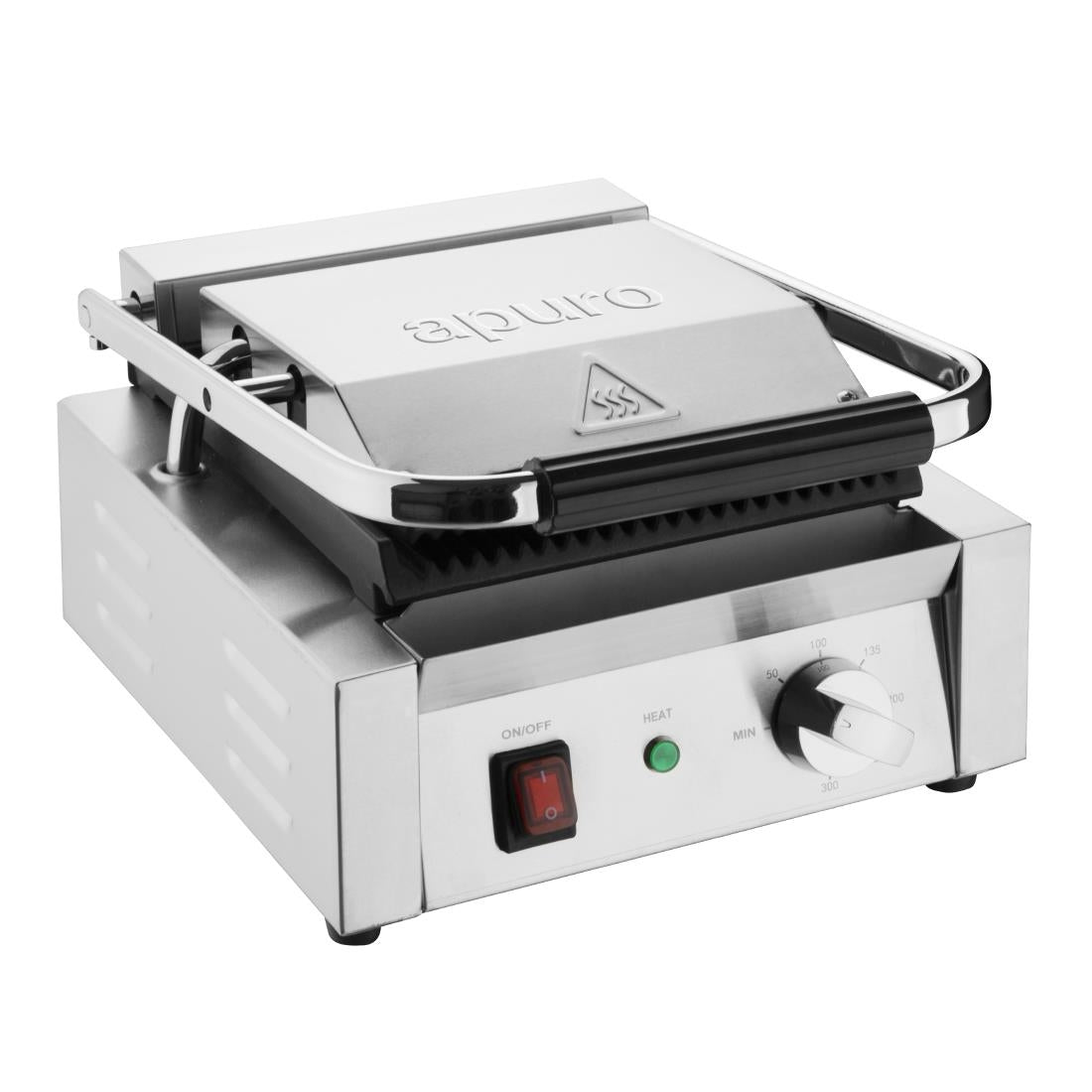 Apuro Bistro Ribbed Contact Grill - CU600-A