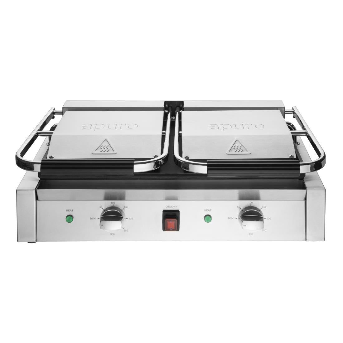 Apuro Bistro Double Ribbed Contact Grill - CU604-A