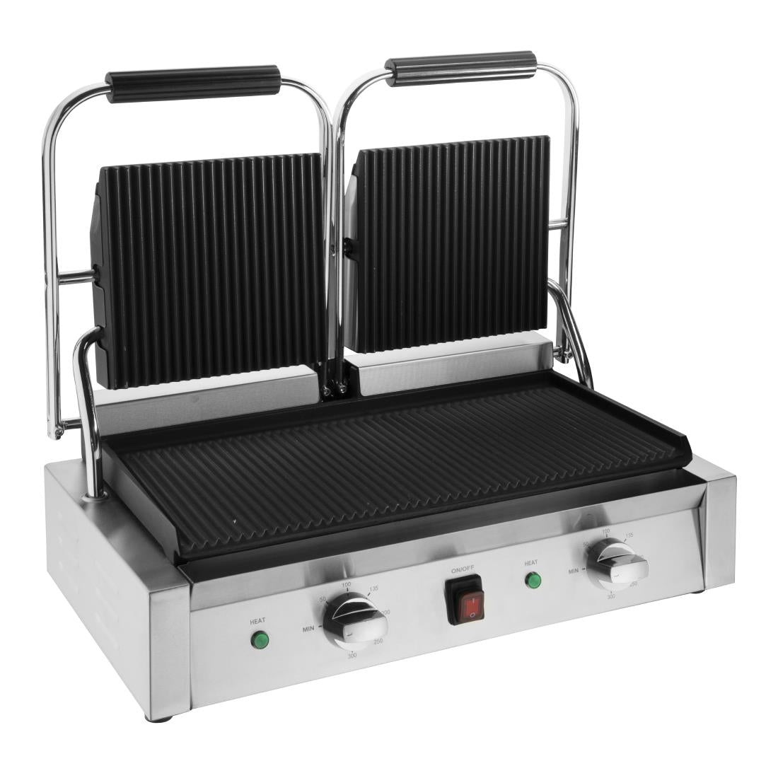 Apuro Bistro Double Ribbed Contact Grill - CU604-A