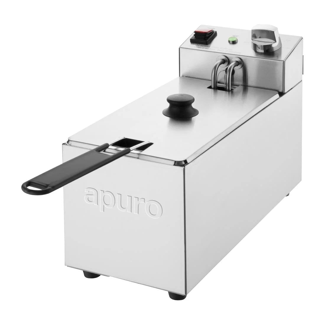 Apuro Single Tank Single Basket 3Ltr Countertop Fryer 2kW - CU614-A