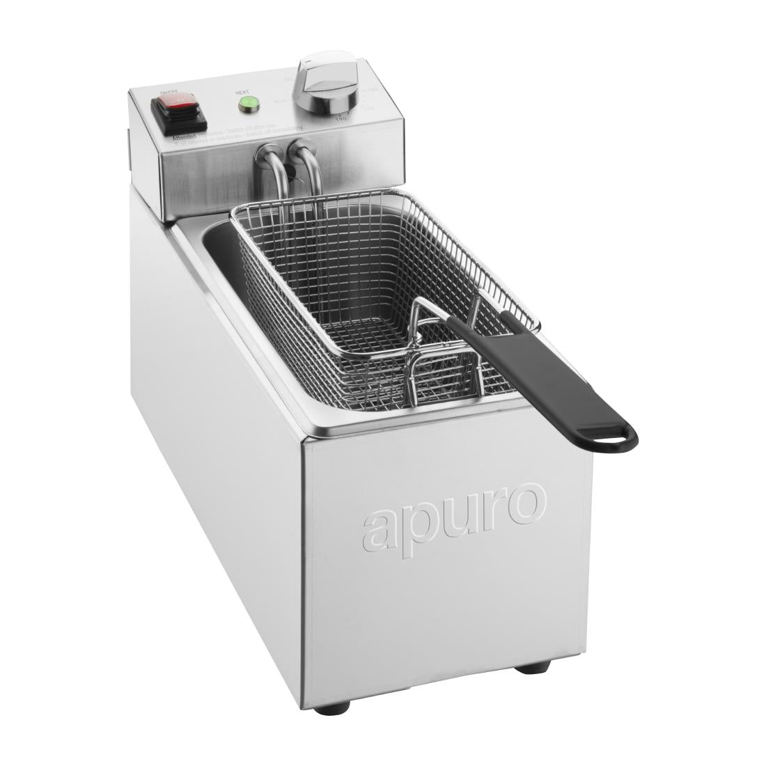 Apuro Single Tank Single Basket 3Ltr Countertop Fryer 2kW - CU614-A