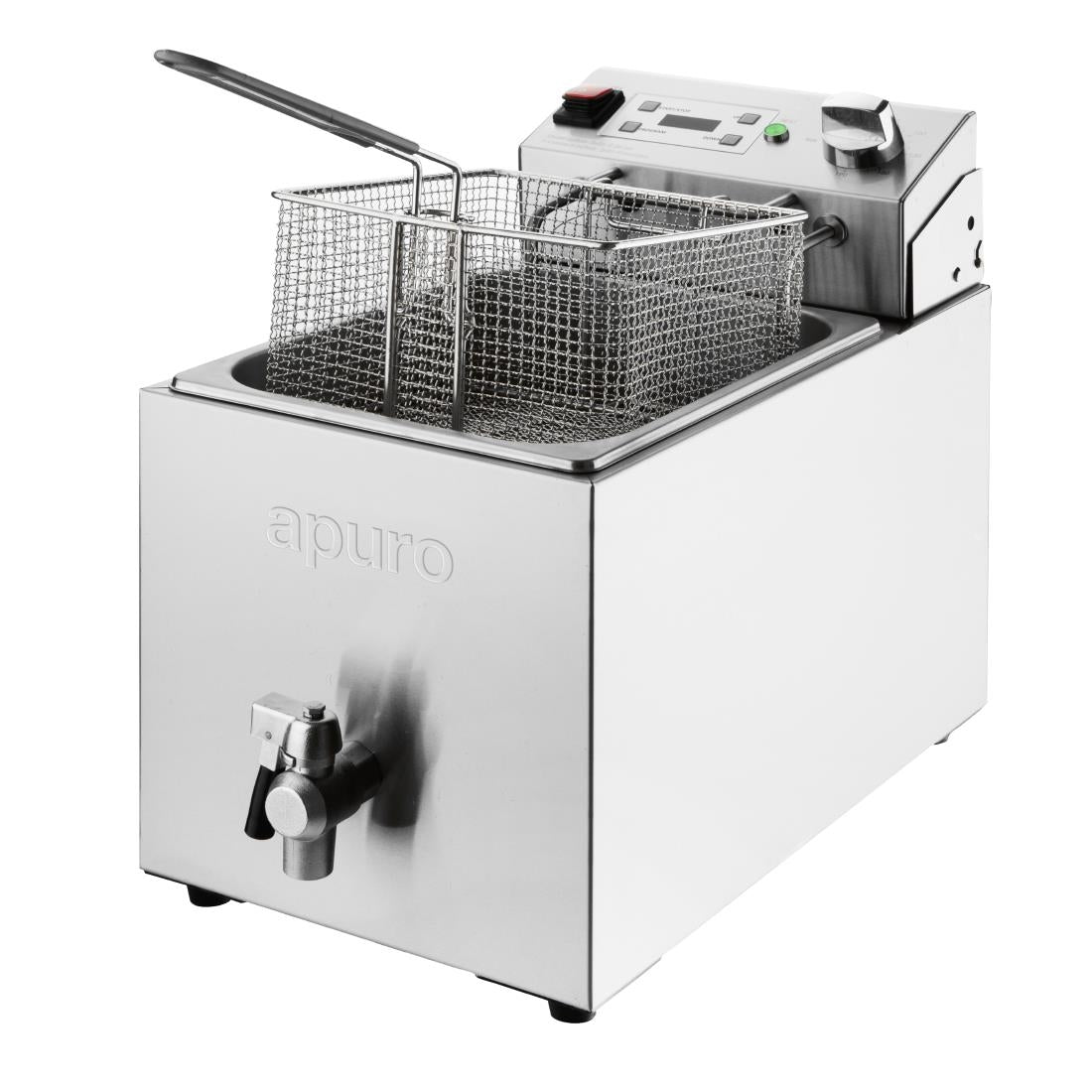 Apuro Single Tank Electric Fryer with Timer - 8Ltr - 2.9kW - CU620-A