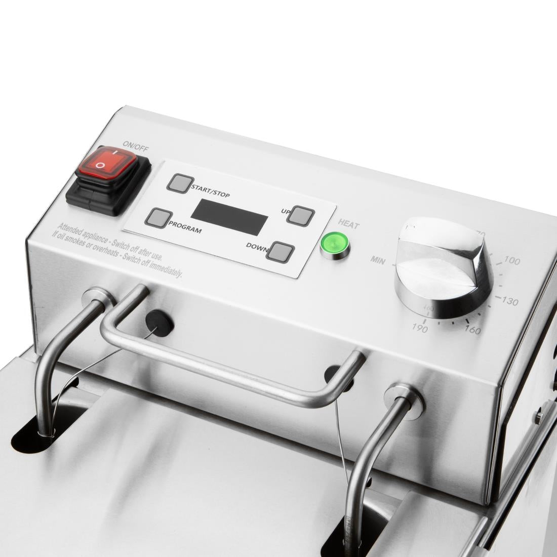 Apuro Single Tank Electric Fryer with Timer - 8Ltr - 2.9kW - CU620-A
