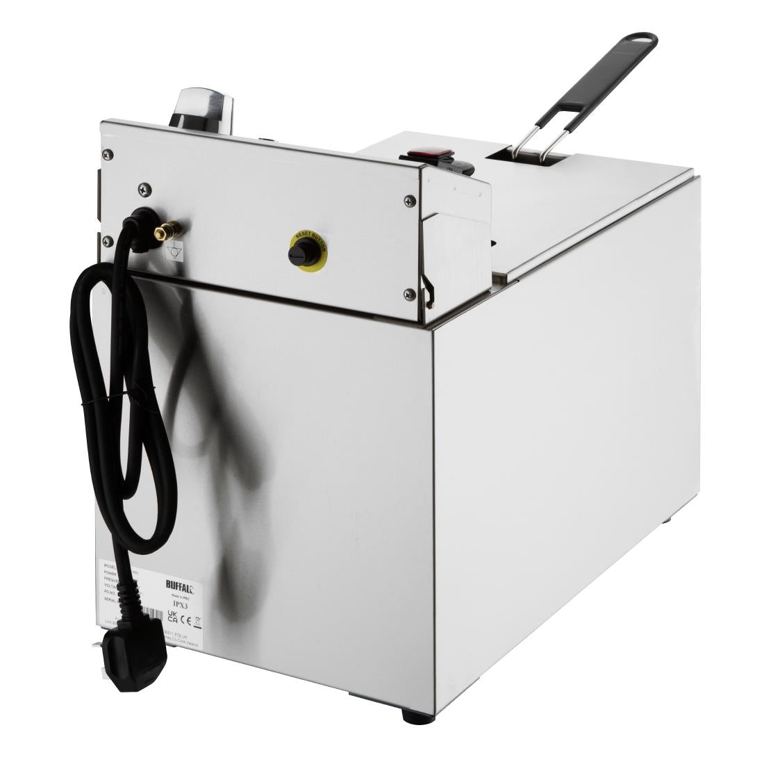 Apuro Single Tank Electric Fryer with Timer - 8Ltr - 2.9kW - CU620-A