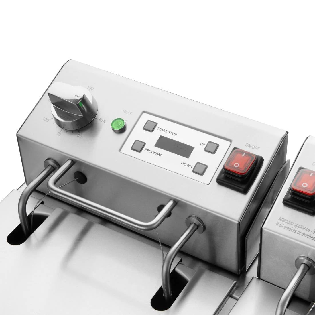 Apuro Twin Tank Electric Fryer with Timer - 2x8Ltr - 2x2.9kW - CU621-A