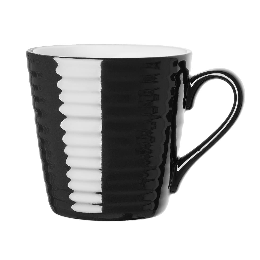 Olympia Cafe Aroma Mug Black - 340ml (6 Pack) - CU959