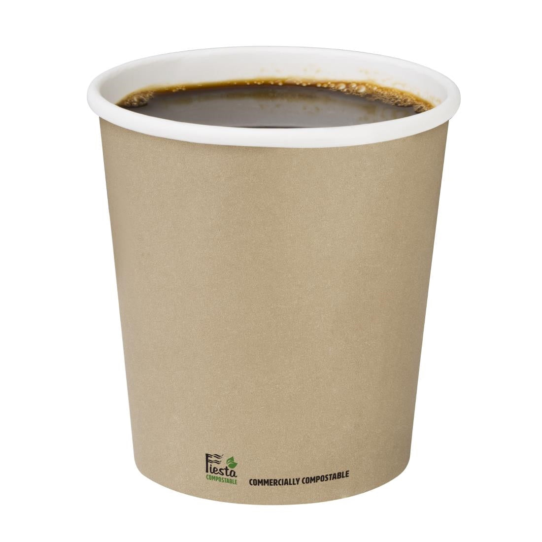 Fiesta Compostable Hot Cup Single Wall Kraft 225ml (1000 Pack) - CU980