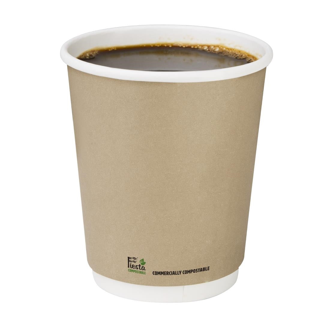 Fiesta Compostable Hot Cup Double Wall Kind Kraft 225ml (25 Pack) - CU985
