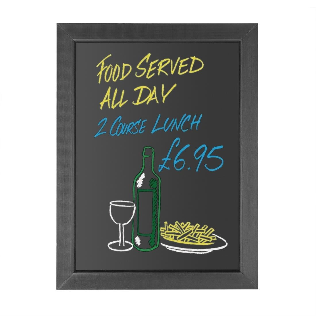 Olympia Wallboard Black Wooden Frame 450x600mm - CU990