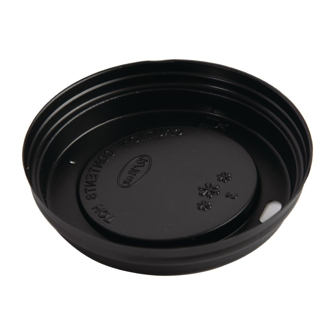 Fiesta Recyclable Coffee Cup Lids Black 340ml and 455ml (Pack of 50) - CW717