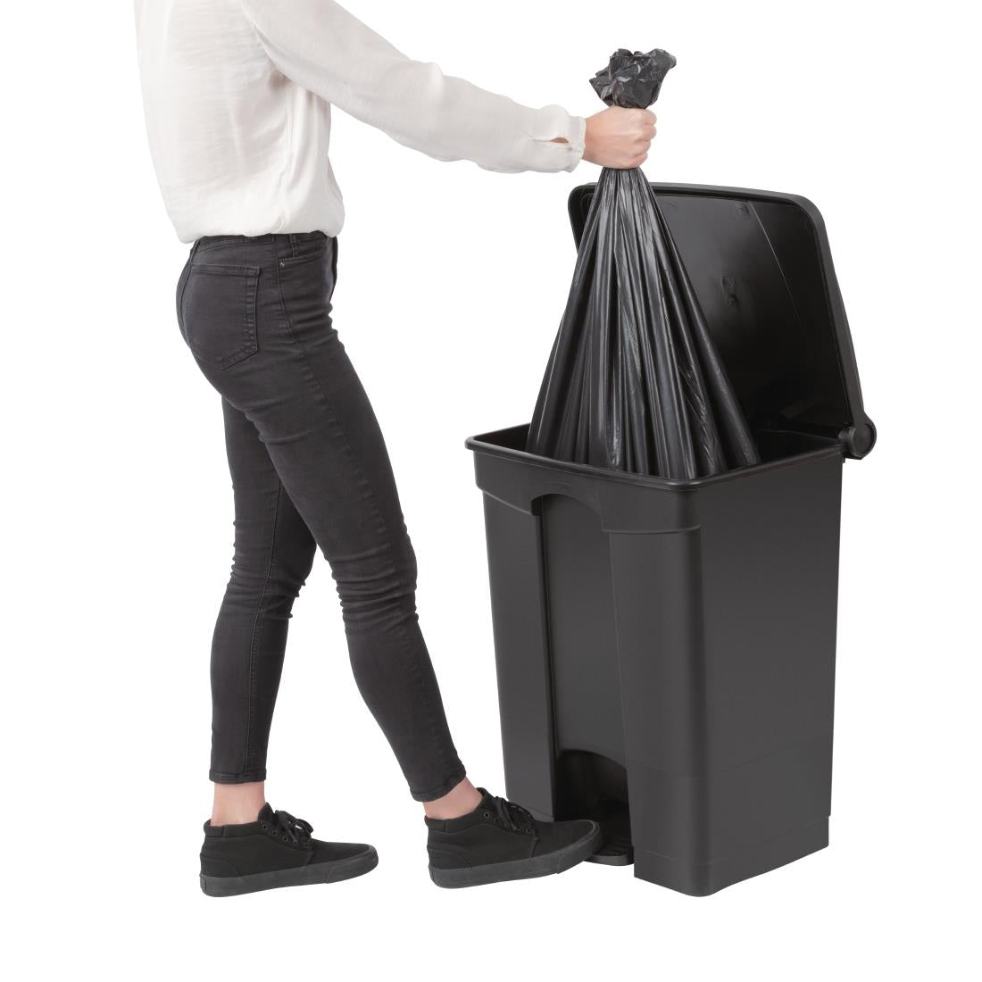 Jantex Kitchen Pedal Bin Black 65Ltr - CW723