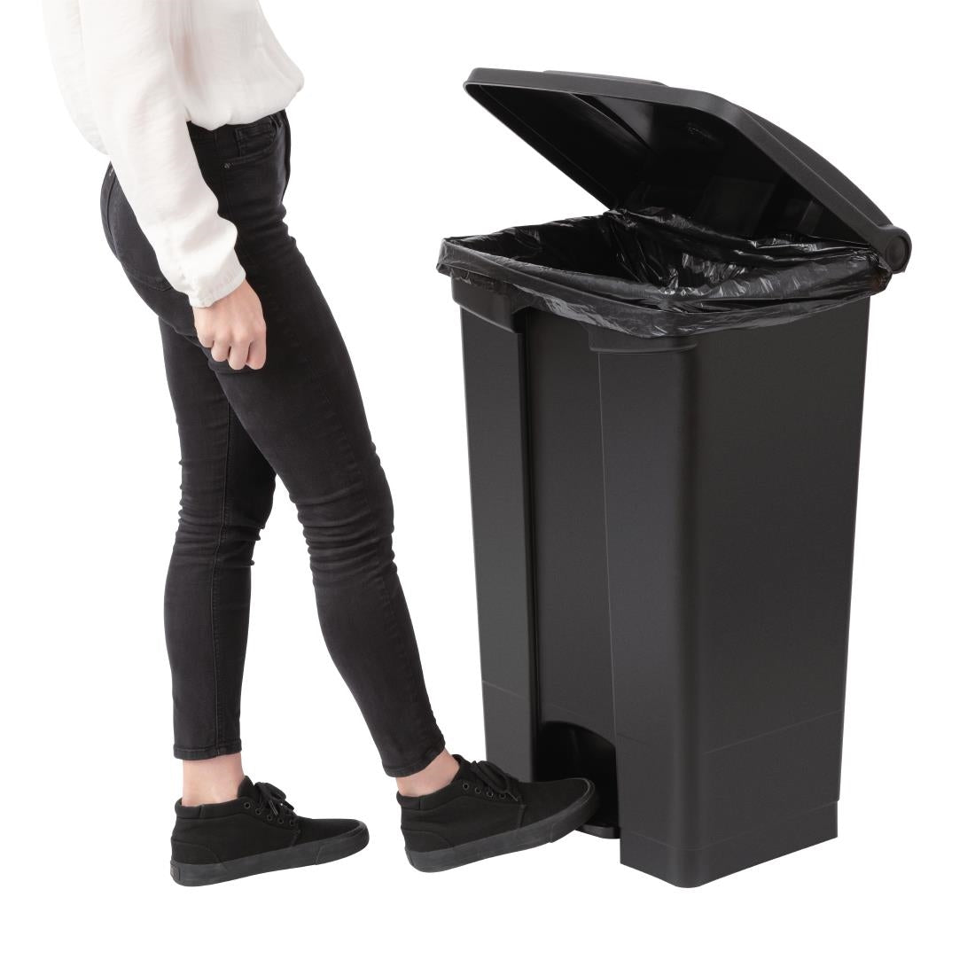 Jantex Kitchen Pedal Bin Black 87Ltr - CW724