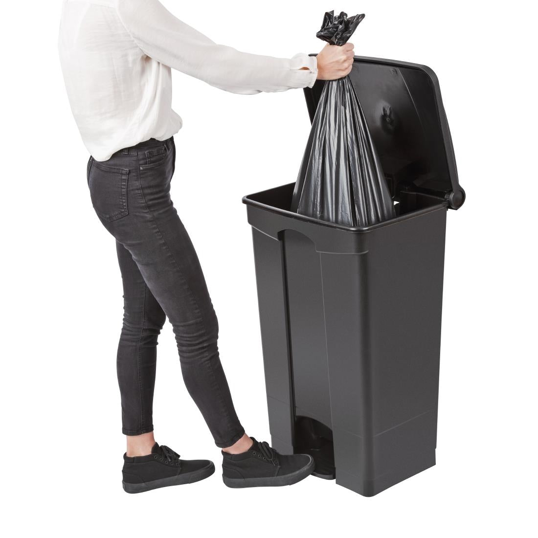 Jantex Kitchen Pedal Bin Black 87Ltr - CW724
