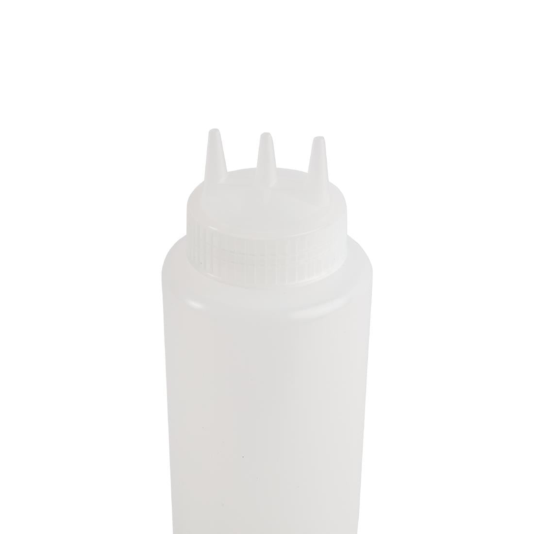 Vogue Clear 3 Nozzle Squeeze Bottle 1Ltr - CW726
