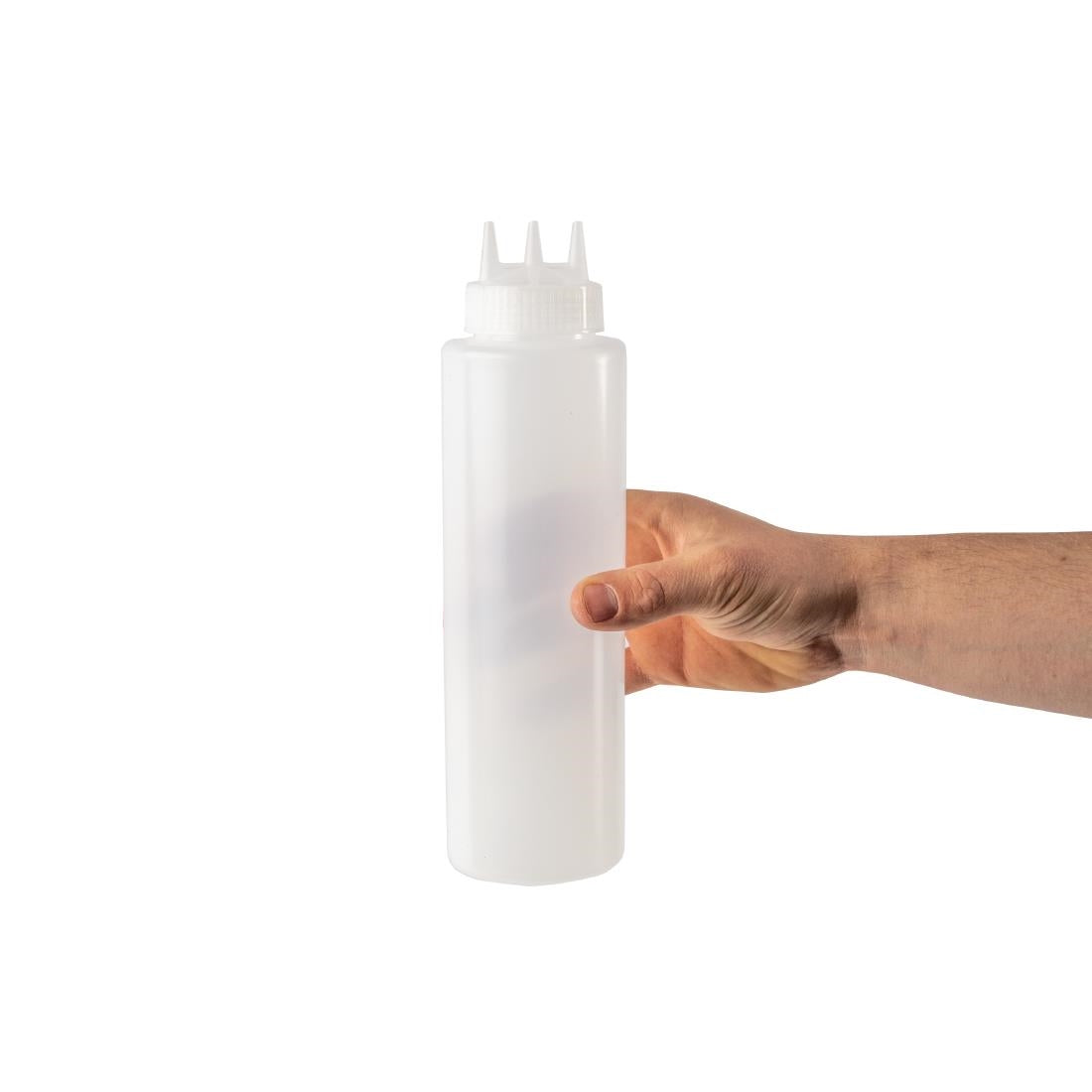 Vogue Clear 3 Nozzle Squeeze Bottle 1Ltr - CW726