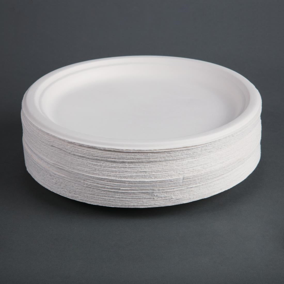 Fiesta Compostable Bagasse Plates Round 260mm (Pack of 50) - CW904