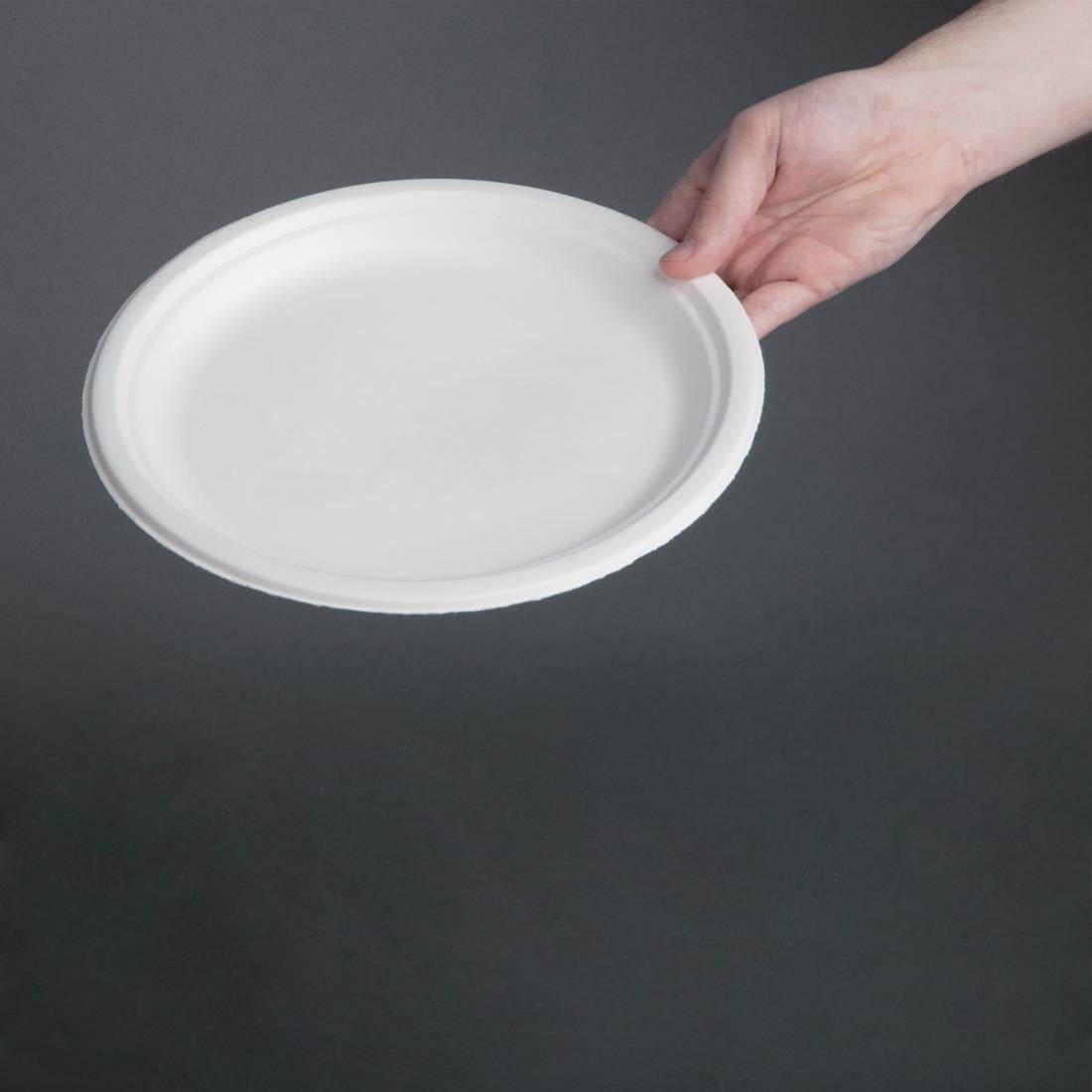 Fiesta Compostable Bagasse Plates Round 260mm (Pack of 50) - CW904