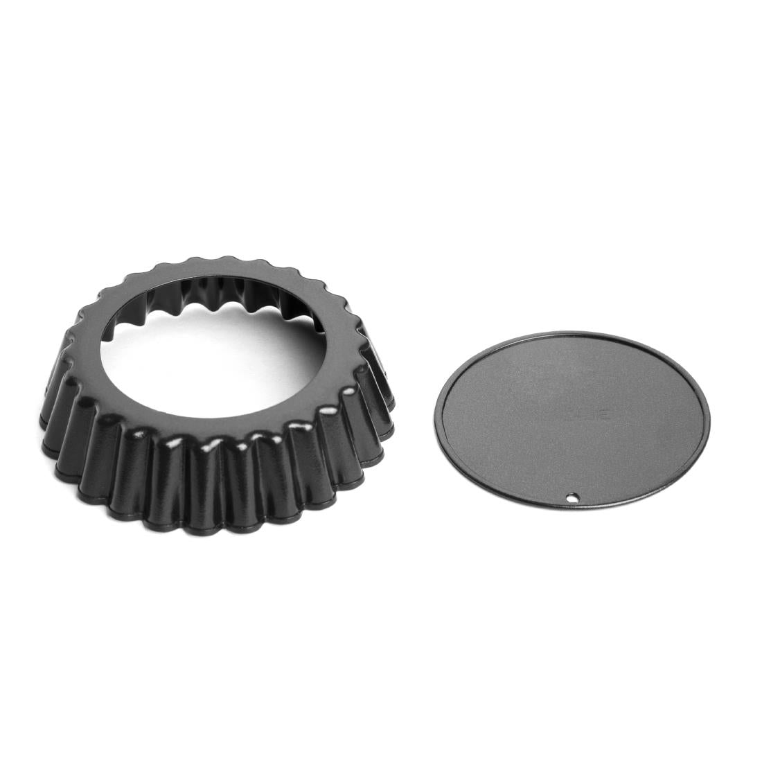 Vogue Non-Stick Mini Quiche Tin With Removable Base 80mm (Pack of 3) - CW990