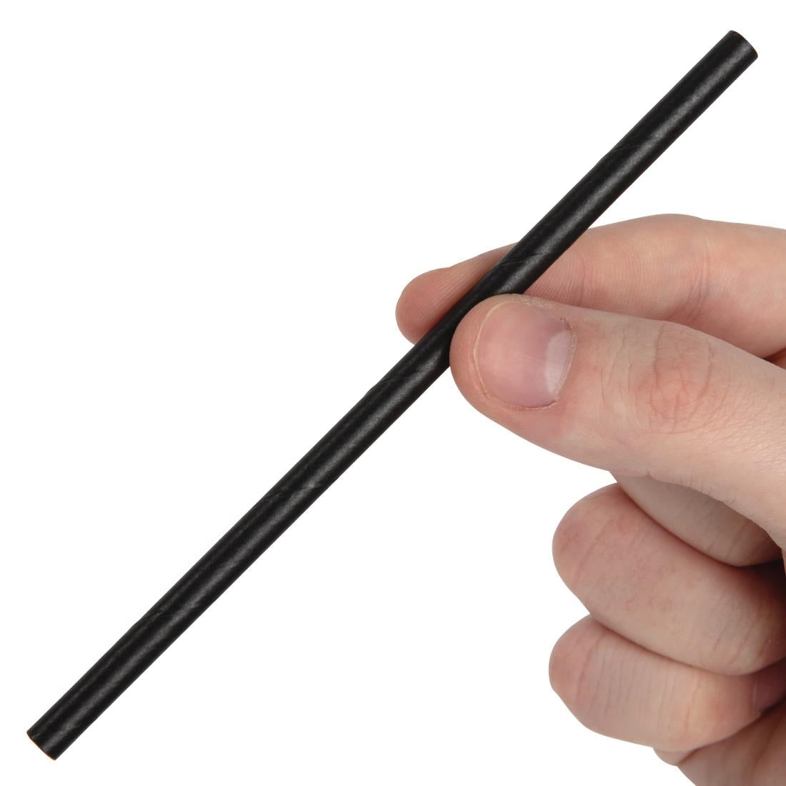 Fiesta Compostable Paper Cocktail Stirrer Straws Black (Pack of 250) - CY080