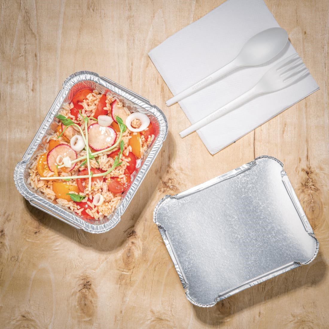 Fiesta Recyclable Medium Foil Containers 450ml - DA086