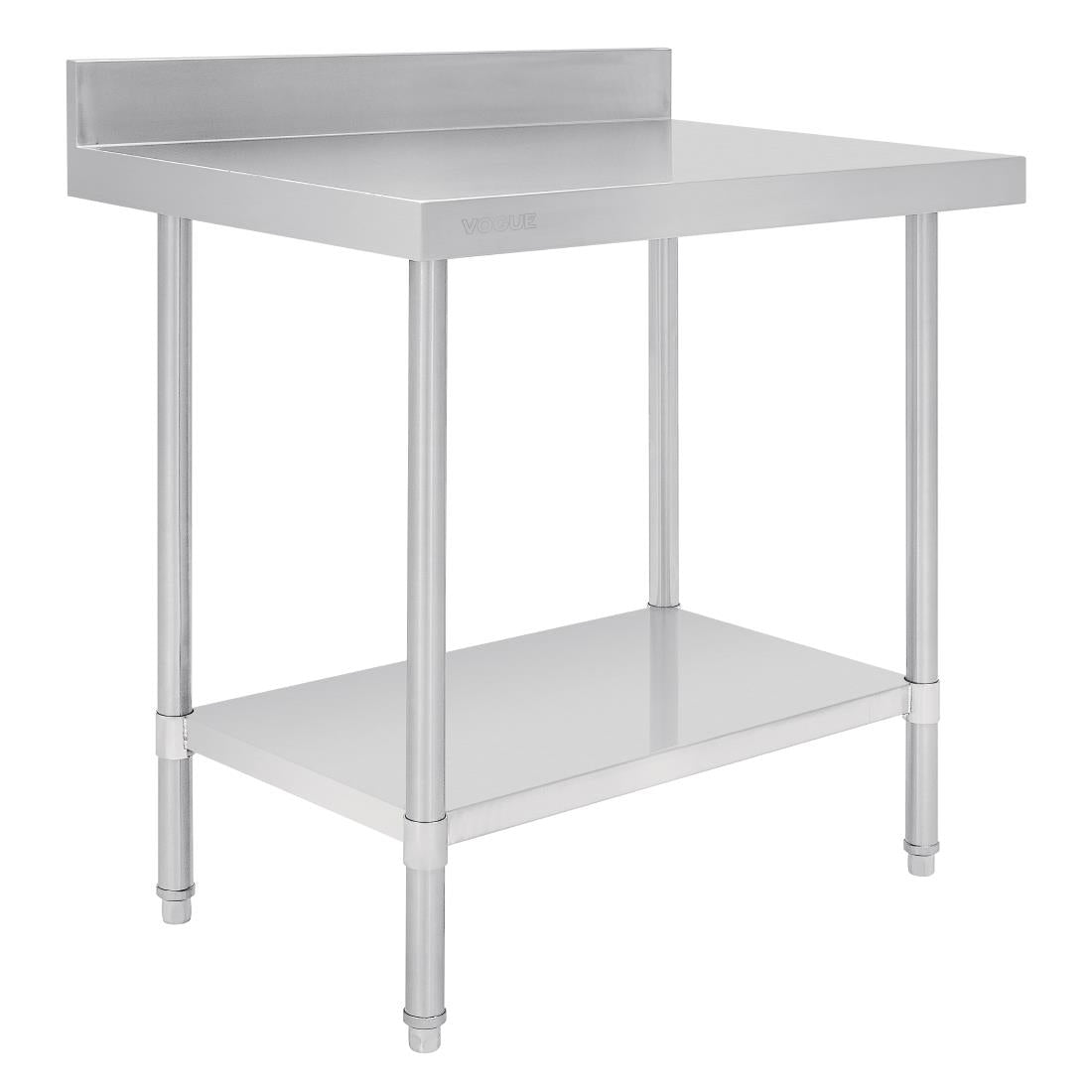 Vogue Premium Stainless Steel Table with Splashback 900mm - DA338