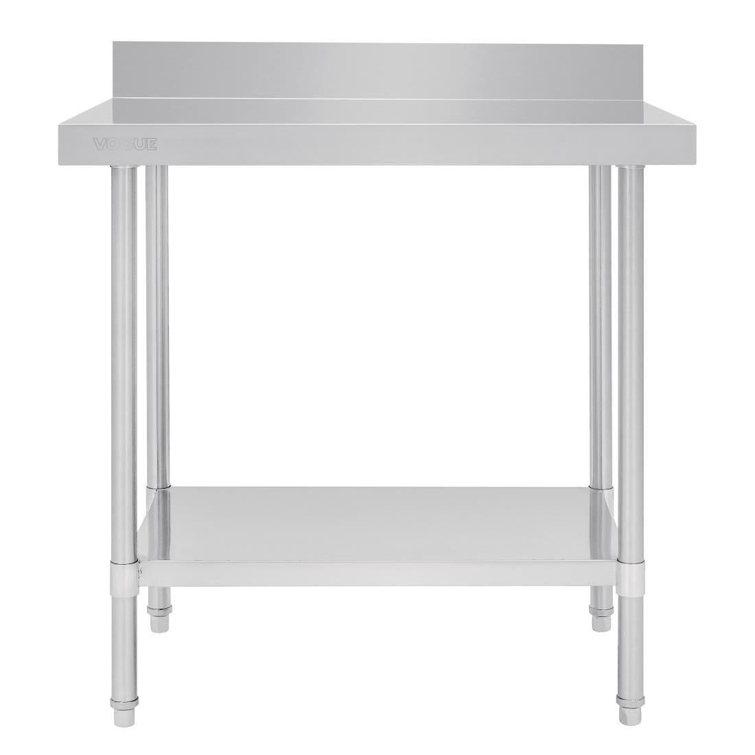 Vogue Premium Stainless Steel Table with Splashback 900mm - DA338