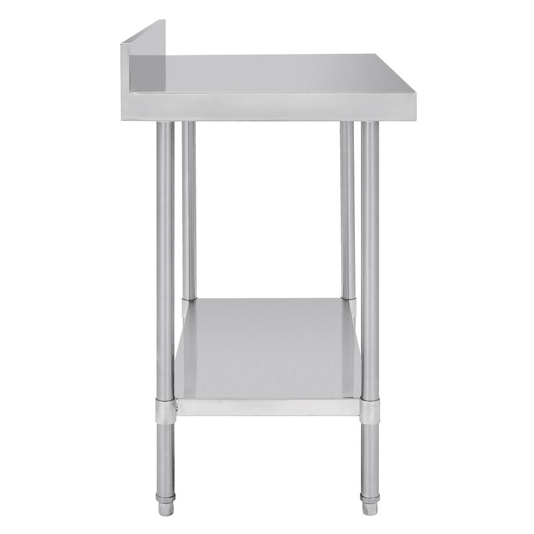 Vogue Premium Stainless Steel Table with Splashback 900mm - DA338